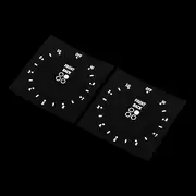 HALLMERS 2 Dials 4 Hob Electric Cooktop Lo-Hi Anti Clockwise Dial Decal Control Panel Labels (White Print Clear Adhesive) Replacement Stove Sticker Knob Hot Plate Stovetop Freestanding Oven Cooker