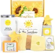 Get Well Soon Gift Baskets for Women, 9pcs Care Package ZJ1093, Yellow