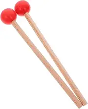 Generic 1 Pair Tongue Drum Mallets Ergonomic Percussion Instrument Sticks for Marimba and Xylophone for Beginners and Professionals Red