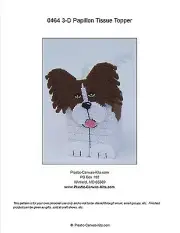 Papillon 3-D Dog Tissue Topper-Plastic Canvas Pattern or Kit
