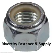 (25) 1/2-13 Nylon Insert Lock Nuts / Stop Nuts Zinc Plated 1/2x13