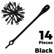 No Tie Elastic Silicone sole black Loop N Lock Shoelaces 14pcs Adult Sneakers