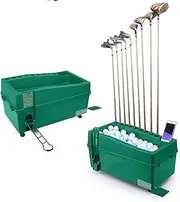 Automatic Golf Ball Dispenser, Golf Ball Training Server Machine with Golf Clubs Holder Hold, Golf Ball Dispenser with Video Holder Hold 60-100 Balls, for Indoors, and Offices