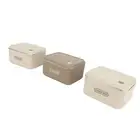 New 3 Pcs Lunch Box Set 600ML Microwave Safe Stainless Steel Lunch Container Wi