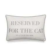 Reserved For The Cat Sit At Your Own Risk Microgel Feather Like Insert Pillow