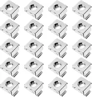 EMSea 20pcs M6 Cage Nuts 304 Stainless Steel Nuts Assembly Kit for Network Cabinets Server Cabinets Electronics Casings Racks Silver