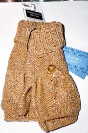 SIMPLY VERA VERA WANG Space-Dye Marled Convertible Mittens"Apple Cinnamon"One Sz