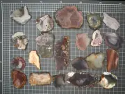 Australian Agate Slices x 21- 410gm - Various Localities