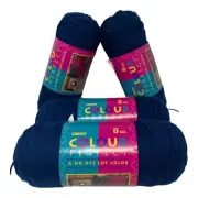 Lot of 4 Skeins Caron Colour Perfect Classic Navy Yarn