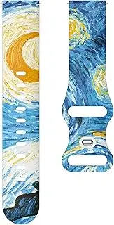 [FULNES] 20mm Smart Watch Straps For Garmin Vivoactive 3-3t Venu SQ/2 Plus Vivomove HR Silicone Watchband Forerunner 645 245M 55 Bracelet