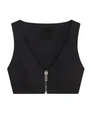 Bra top in wool with zip FR34,FR36,FR30 black