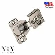50 Pack (25 Pairs) 1/2" OVERLAY SOFT CLOSE Face Frame Compact Cabinet Hinge