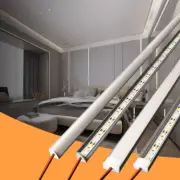 0.5m U/V Style Aluminum Profiles LED Strip Light Surface Embedded Installation
