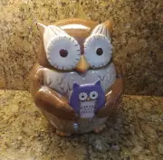 Grassland Roads Brown Owl Ceramic Cookie Jar Crimson Hollow “Whooos Empty”