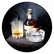Made to Order- Ready to Ship -4 Inch Round Decal Davidoff Blanton’s Bourbon