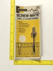VTG Stanley Screw-Mate 2" x #10 Boatbuilders Countersink Drill Bit New NOS RARE