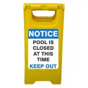 Pool Is Closed Keep Out A-frame | Pool Safety Signs