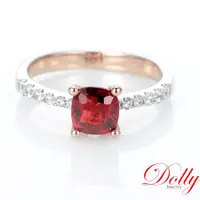 在飛比找ETMall東森購物網優惠-Dolly 18K金 天然尖晶石1克拉鑽石戒指