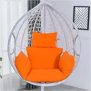 Hanging Basket Chair Cushion with Headrest Washable Thick Seat Cushion Egg Chair Pouch Backyard Hammock Swing Chair Cushion (Black)