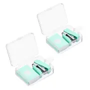 2 Pcs Mini Stapler with 800 Standard Staples, Morandi Desktop Staplers, Green