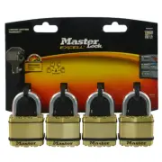 Master Lock 50mm Excell Padlock - 4 Pack