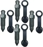 ULTECHNOVO Stainless Steel Motorcycle Brake Bleeder Screw Caps Integrated Covers Corrosion Resistant Light Compact 4pcs Set