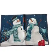 Winter Snowman Christmas Kitchen Entryway Blue Rug 20" x 30"