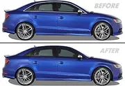 SlickMod Chrome Delete Blackout Vinyl Overlay for 2014-2020 Audi A3 S3 Window Trim (Gloss Black)