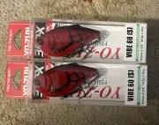 2 Yo-Zuri 3DR-X Vibe 60 2-3/8” 1/2oz Red Crawfish R1439-RCF Sinking