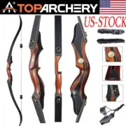 30-50lbs Archery 60" Wooden Hunting Takedown Recurve Bow RH Adult Longbow Target