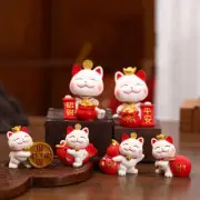 1pcs Ceramic Lucky Cat Money Box Fortune Colored Cat Desktop Decor Fortune Gift
