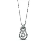 0.17 CT. T.W. Natural Diamond Infinity Loop Pendant in Sterling Silver