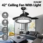 Maxkon 42 Inch Ceiling Fan with Light 3 Color LED Light and Remote Control Timer