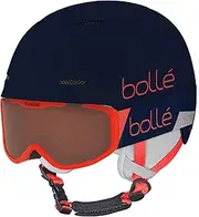 Bollé - Combo B-Fun Jr Rocket, Blue & Red Mat, No Lens Reference, Extra Small-Small, Snow Helmets, Unisex, Children