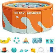 Outdoor Swimming Pool | Portable Family Bathing Tub Swimming Pool,Portable Swimming Pool for Outdoor, Indoor, Backyard, Garden, Balcony, Beach