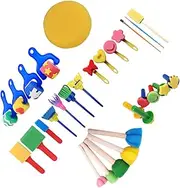 30Pcs Drawing Sponge Set DIY Graffiti Art Tools for Lightweight Safe Paint Sponge Kit for Preschool Kindergarten Early Learning Activities