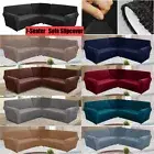 7 Seater Velvet L Shape Sofa Covers 3-Piece Sectional Sofa Couch Slipcovers new