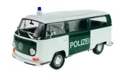 WELLY 1972 VW VOLKSWAGEN BUS T2 POLIZEI 1:24 DIE CAST METAL MODEL NEW POLICE