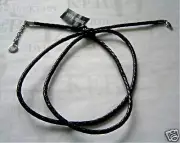 Dyrberg Kern Leather Necklace Ambar Ss/Black Sale %%% Boxed