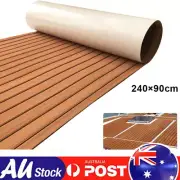240×90cm Boat Decking EVA Foam Sheet Teak Flooring EVA Yacht Marine Carpet Brown