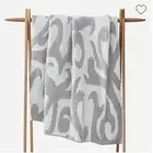 Sunday Citizen Casablanca Snug Throw Blanket in Cloud Gray / Off White ~ NEW