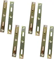 Rok Set of 4 Pairs Hardware 4 (102mm) Long Heavy Duty Steel Bed Rail Fasteners, Bed Rail Brackets, Zinc Plated, ROKBRF4