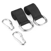 2Pcs 1.5m Tree Swing Straps Hanging Kit with 2 Carabiners Single Bar8306