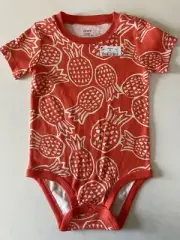 Carter’s Bodysuit 24 Month Orange Pineapple Short Sleeve Body Suit- NEW-1 Piece