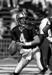 Steve Walsh New Orleans Saints drops back to pass 1990s Old Photo