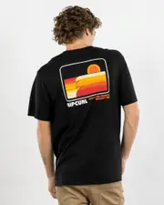 [Rip Curl] Rip Curl Men's Surf Revival Stacked T-Shirt in Black Size 2XL 2XL Black