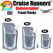 Cruise Flask Kit Runners Rum Sneak Smuggle Alcohol Liquor Booze Bags Plastic