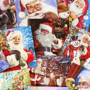 Decoupage Paper Napkins, Assorted Mystery Santa Set of 20 Napkin Collection