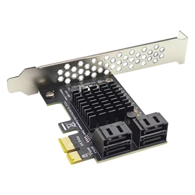 4 Port SATA III Pcie Expansion Card 6Gbps SATA 3.0 to Pci-E 1X Controller Card P