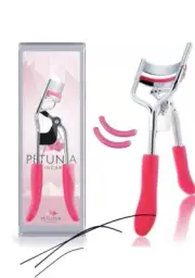 NIP Petunia Skincare Eyelash Curler W/ Travel Pouch & Refill Pads